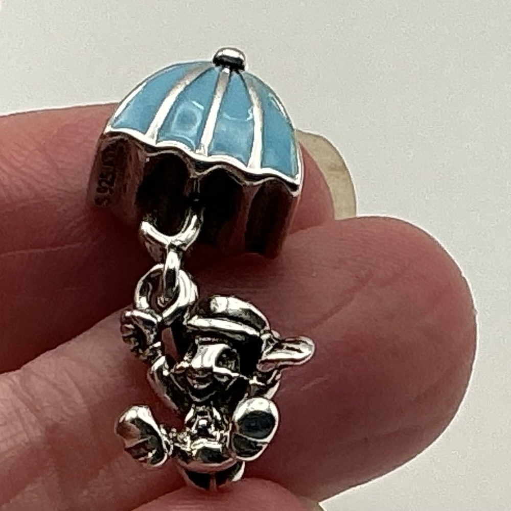 Pandora Disney Jiminy Cricket Umbrella Dangle Charm S925 ALE